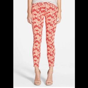 Hudson Niko Flower Print Skinny Jean